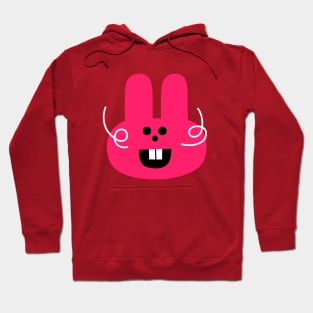 Bunny face character expression Hoodie